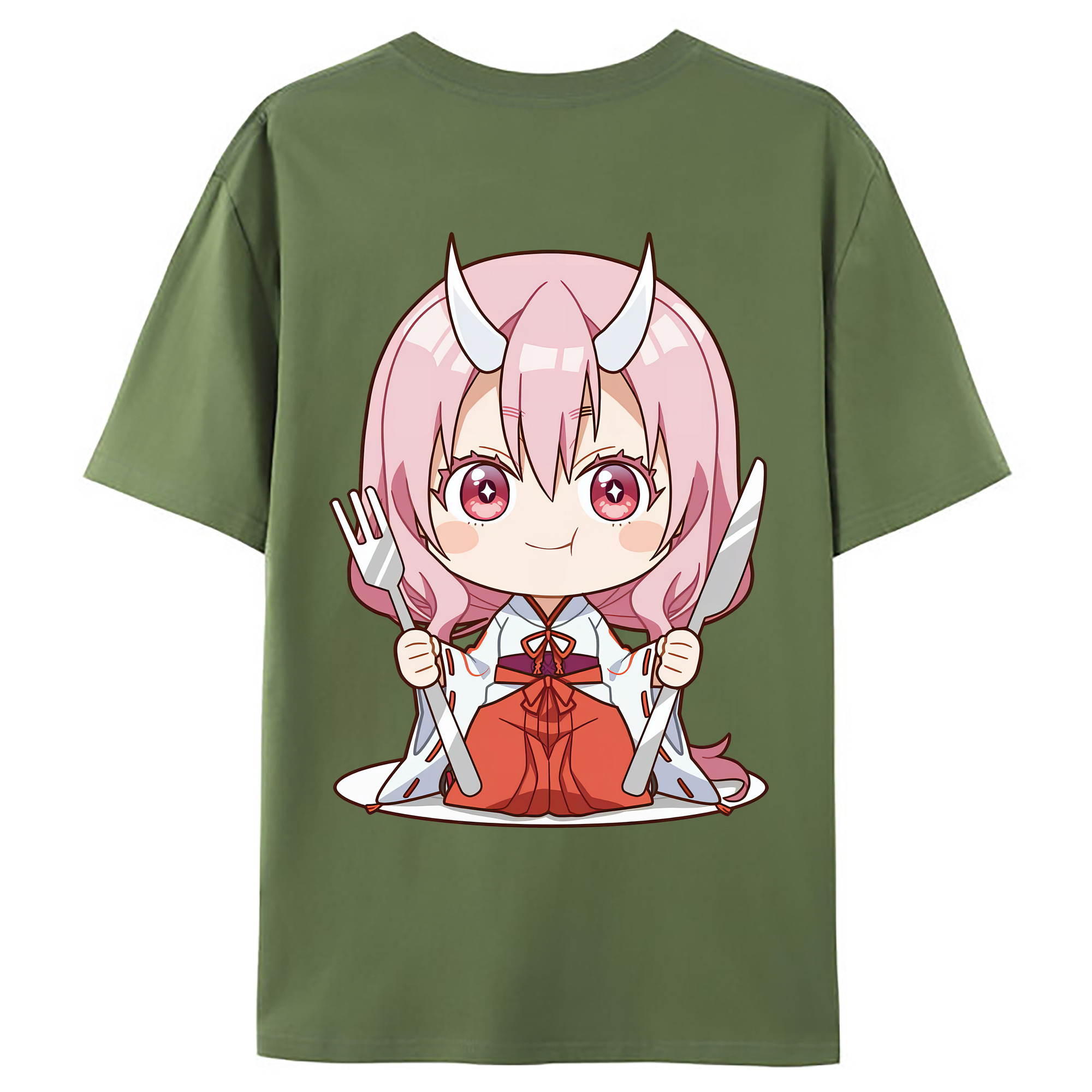 （画像用） 転スラ Regarding Reincarnated to Slime 綿100％ メンズ半袖Tシャツ（バックプリント） 通気性